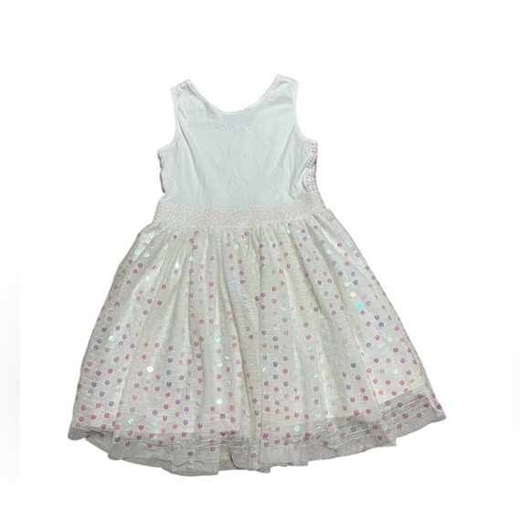 THE CHILDREN'S PLACE Girls M 7/8 white Sequin Dress - Picture 3 of 6